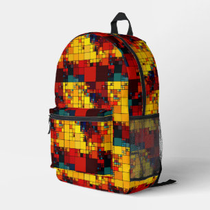 Art abstraktes, dynamisches geometrisches Regenbog Bedruckter Rucksack