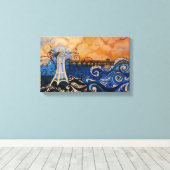 Art an der Küste Leinwanddruck (Insitu (Holzboden))