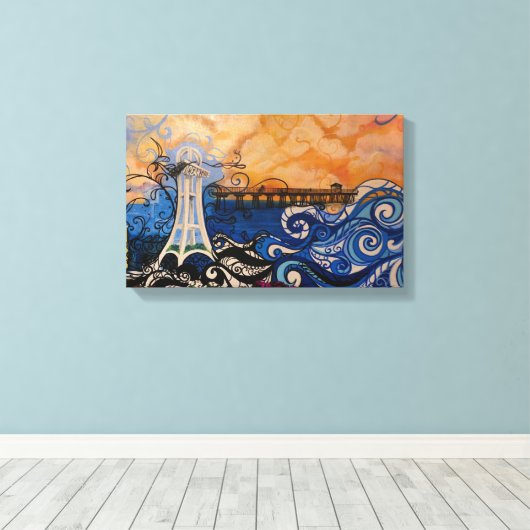 Art an der Küste Leinwanddruck (Insitu (Holzboden))