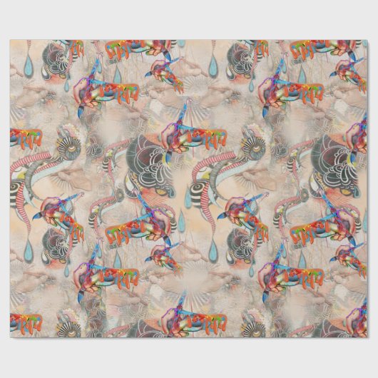 Art-Analog-Mind-zeichn Geschenkpapier (Flach)