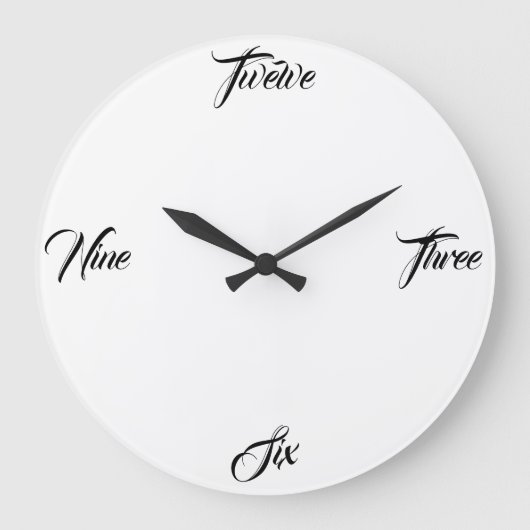ART AND DESIGN WALL CLOCK GROßE WANDUHR (Vorderseite)
