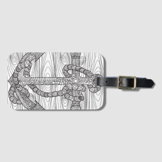 Art-Anker und Seil Gepäckanhänger (Vorderseite (Horizontal))