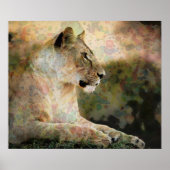 *~* Art AP23 Artistic RAINBOW Abstrakte LIONESS Poster (Vorne)