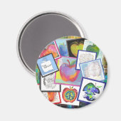 Art Apple Collage Magnet (Vorderseite/Rückseite)