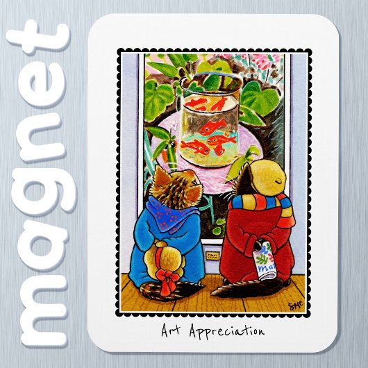 "Art Appreciation" Niedlicher Cat Individuelle Nam Magnet