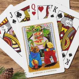 "Art Appreciation" Niedlicher Cat Individuelle Nam Spielkarten