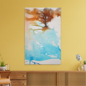 Art Aquarell Tree Handgemalte Tinte Leinwanddruck (Insitu (Wohnzimmer))