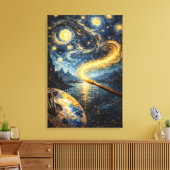 Art at Your Fingertips – Celestial Brush & Palette Leinwanddruck (Insitu (Wohnzimmer))