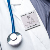 Art Attack Funny Mona Lisa EKG Cardiology Pub Button