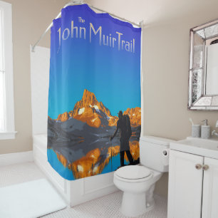 Art - Banner Peak - John Muir Trail Text Duschvorhang