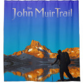 Art - Banner Peak - John Muir Trail Text Duschvorhang (Vorderseite)