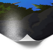 Art - Banner Peak - John Muir Trail Text Fotodruck (Ecke)