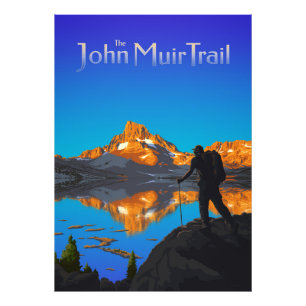 Art - Banner Peak - John Muir Trail Text Fotodruck