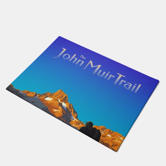 Art - Banner Peak - John Muir Trail Text Fußmatte (Schrägansicht)
