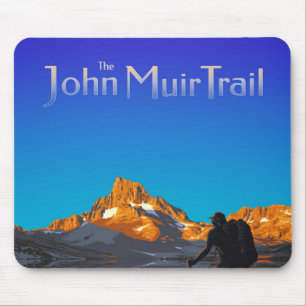 Art - Banner Peak - John Muir Trail Text Mousepad