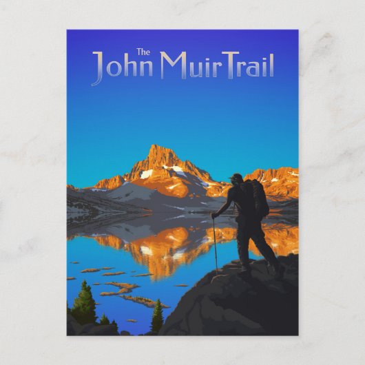 Art - Banner Peak - John Muir Trail Text Postkarte (Vorderseite)