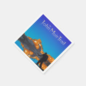 Art - Banner Peak - John Muir Trail Text Serviette (Ecke)