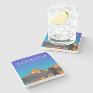 Art - Banner Peak - John Muir Trail Text Steinuntersetzer
