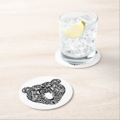 Art-Bär Runder Pappuntersetzer (Vor Ort)