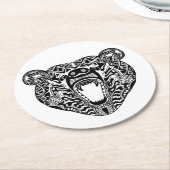 Art-Bär Runder Pappuntersetzer (Angewinkelt)