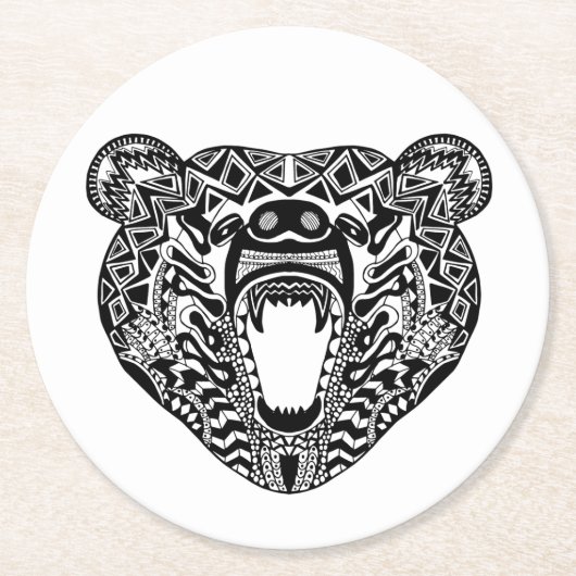 Art-Bär Runder Pappuntersetzer (Vorderseite)