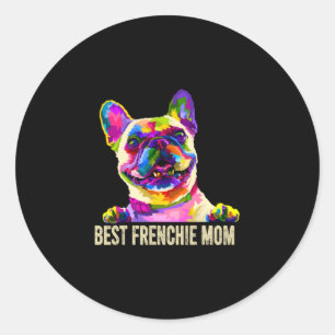 Art Best Frenchie Mama Französische Bulldog-Mama Runder Aufkleber