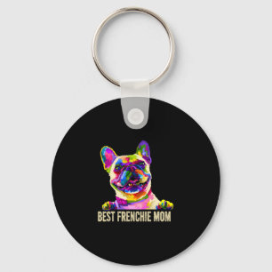 Art Beste Frenchie-Mama Französische Bulldogge Hun Schlüsselanhänger