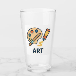 Art Betrifft: Farbpalette und Pinsel Glas