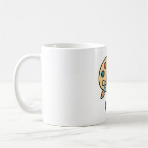 Art Betrifft: Farbpalette und Pinsel Kaffeetasse