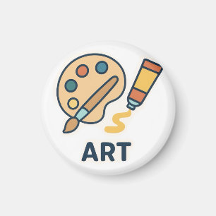 Art Betrifft: Farbpalette und Pinsel Magnet