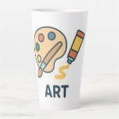 Art Betrifft: Farbpalette und Pinsel Milchtasse (Vorderseite)