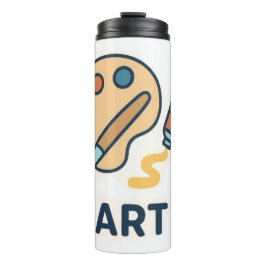 Art Betrifft: Farbpalette und Pinsel Thermosbecher