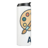 Art Betrifft: Farbpalette und Pinsel Thermosbecher (Nach links gedreht)