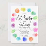 Art Birthday Einladung, Paint Birthday Einladung, Einladung