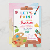 Art Birthday Malerei Party Malerei Kunsthandwerk Einladung (Vorne/Hinten)