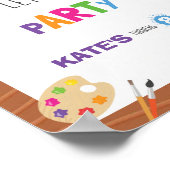 Art Birthday Party - 8 x 10 Willkommensunterschrif Poster (Ecke)