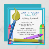 Art Birthday Party Einladung (Vorne/Hinten)