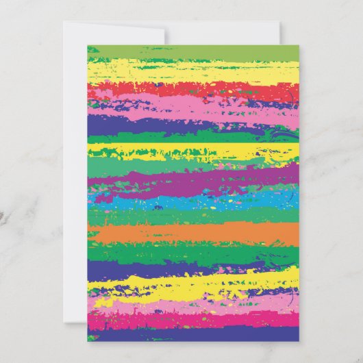 Art Birthday Party Einladung (Rückseite)