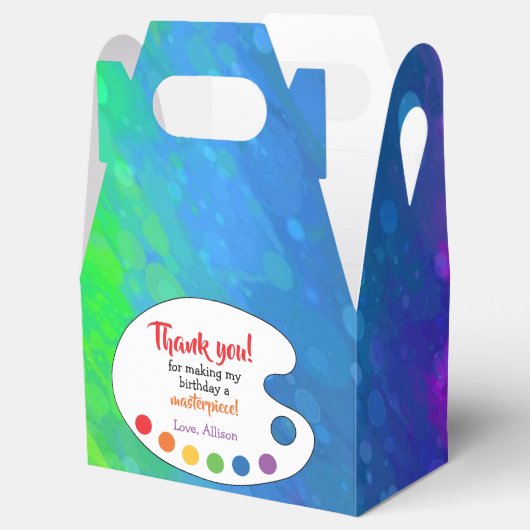 Art Birthday Party Gefallen | Paint Party Geschenkschachtel (Geöffnet)