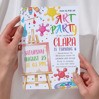 Art Birthday Party | Kunstmalerei Einladung