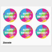 Art Birthday Party - Runde 3 Zoll Aufkleber (Blatt)