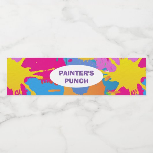 Art Birthday Party - Wasser/Cup/Drink Label Wasserflaschenetikett (Einzelnes Label)