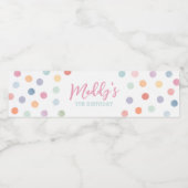 Art Birthday Party Wasserflaschenetikett (Einzelnes Label)