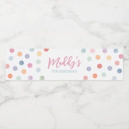 Art Birthday Party Wasserflaschenetikett