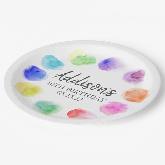 Art Birthday Tellers, Paint Birthday Paper Teller (Schrägansicht)