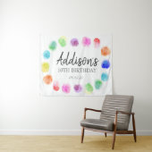 Art Birthday Welcome, Paint Birthday Tapestation Wandteppich (Beispiel (Horizontal))
