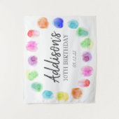 Art Birthday Welcome, Paint Birthday Tapestation Wandteppich (Vorderseite)