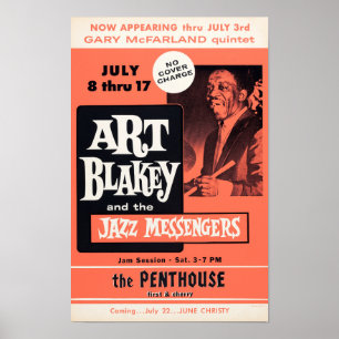 Art Blakey im Penthouse Reproduktion Vintage Poster