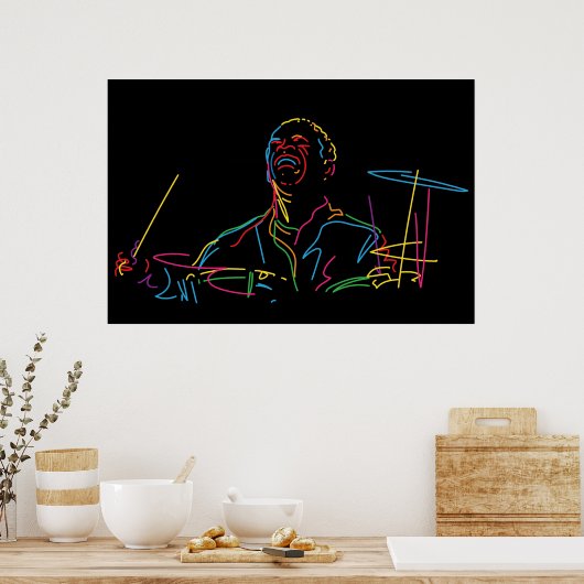 Art Blakey Portrait Poster (Küche)