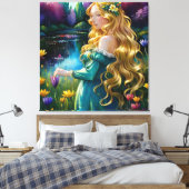 *~ Art Blonde Wilde Blume Weiblicher Teich AP56 Leinwanddruck (Insitu (Schlafzimmer))